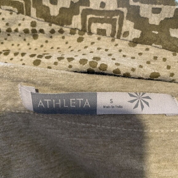 Athleta Womens Size Small Multicolor Boho Print Scoop Neck Athletic Active Dress - Picture 4 of 5